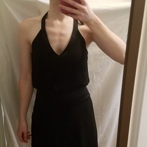 LAUNDRY silk black dress